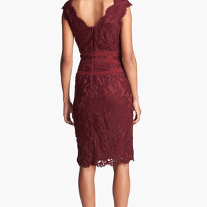 Tadashi Shoji Cranberry Lace Dress